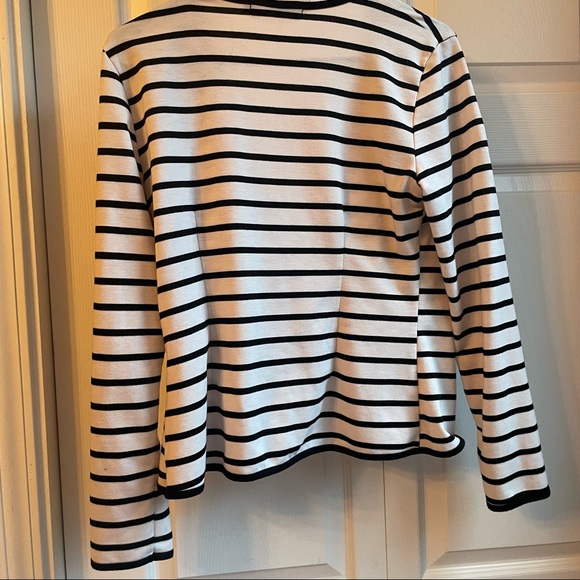 Black and white stripe blazer medium Alegra K - Picture 4 of 4